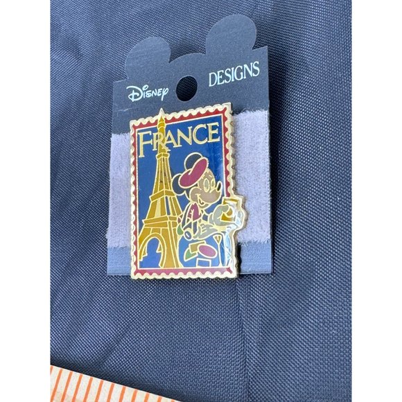 Epcot 15th Anniversary Stamp Series Disney Pin France Mickey - Picture 2 of 5